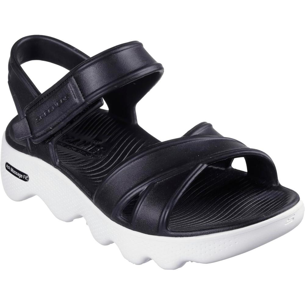 imageSkechers womens Foamies Massage Fit HeartfeltBlackWhite