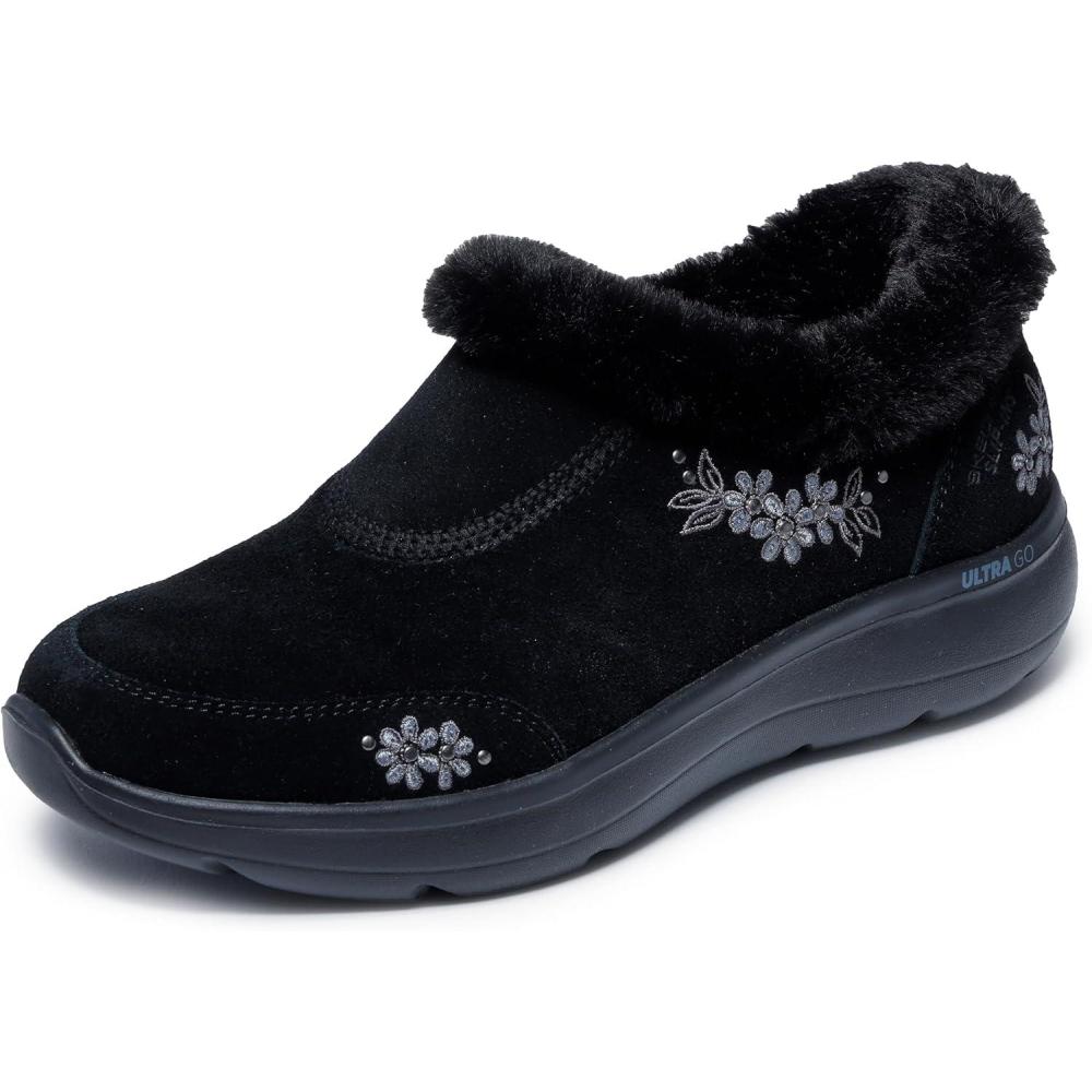 imageSkechers womens Hands Free Slipins Onthego Encore Embroidered SlipperBlackBlack