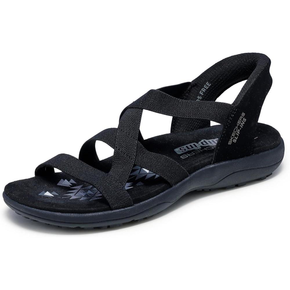 imageSkechers womens Reggae Slim Stretch Flex Hands Free SlipinsBlackBlack