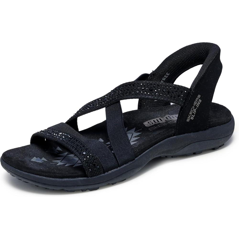 imageSkechers womens Reggae Slim Summer SparkleBlackBlack