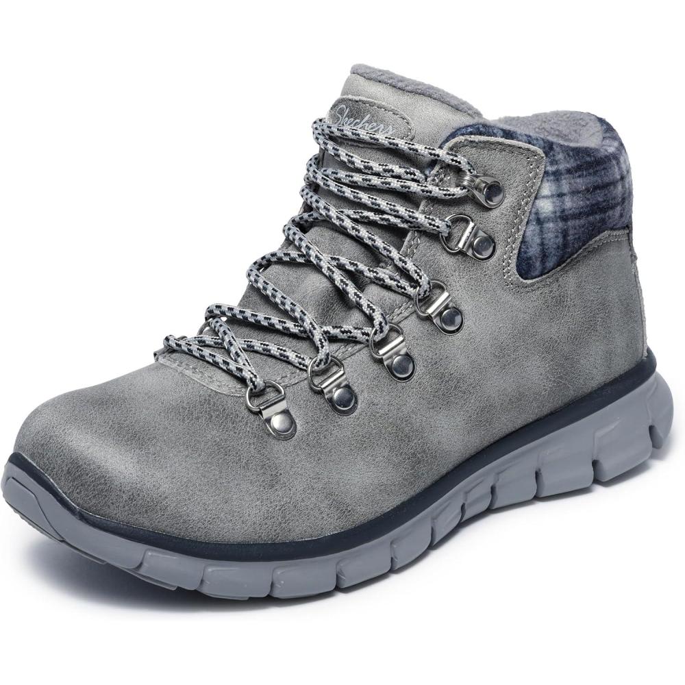imageSkechers womens Synergy Plaid MoodCharcoal