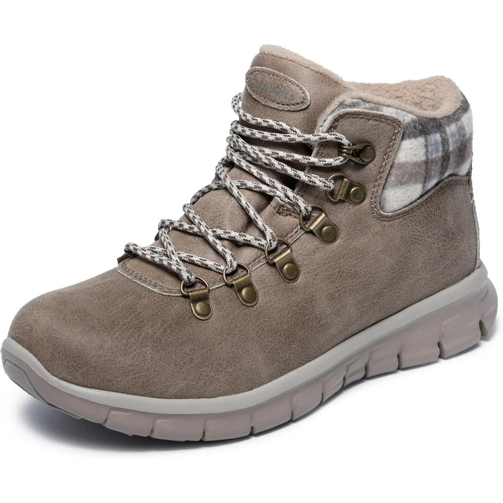 imageSkechers womens Synergy Plaid MoodTaupe
