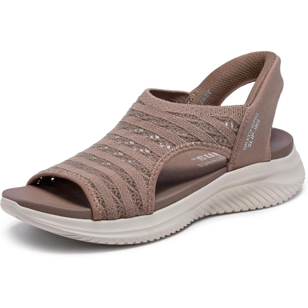 imageSkechers womens Ultra Flex 30 Sun Warmth Hands Free SlipinsMocha