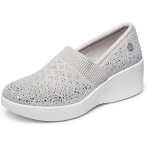 SKECHERS Womens Martha Stewart Pier Lite – Reflection(Light Grey Silver)