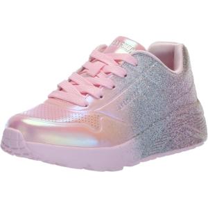Skechers Girls Uno Lite-Metallic Shimmers(Link Pink/Multi)