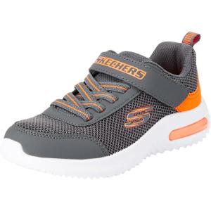 Skechers Kids Boy’s Bounder-Tech Sneaker(Charcoal/Orange)