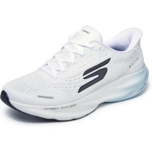 Skechers Men’s Aero Spark Hands Free Slip-ins Sneaker(White/Light Blue)