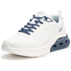 Skechers Mens Bobs Glide Step Arc Waves 2.0 – Class Rank(White/Navy)