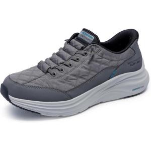 Skechers Mens Contour Foam Cozy Fit Hands Free Slip-in(Charcoal/Black)