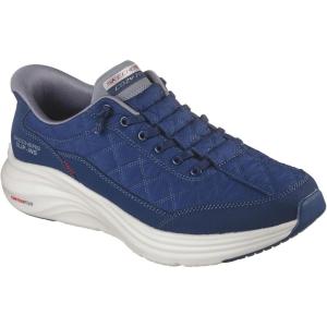 Skechers Mens Contour Foam Cozy Fit Hands Free Slip-in(Navy/Gray)