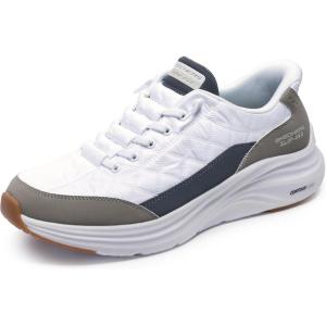 Skechers Mens Contour Foam Cozy Fit Hands Free Slip-in(White/Taupe)