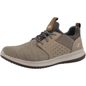 Skechers Men’s Delson Camben Slip On Sneaker(Light Brown)