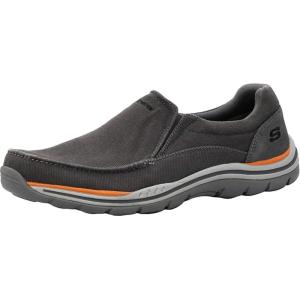 Skechers Men’s Expected Avillo Relaxed-Fit Slip-On Loafer(Charcoal/Orange)