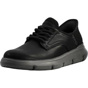 Skechers Men’s Garza – Gervin Slip-On Shoes(Black/Charcoal)