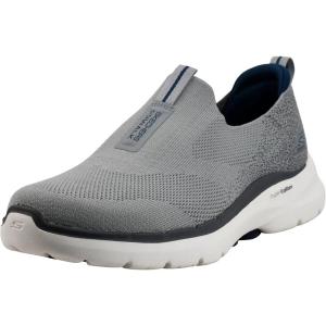 Skechers Mens Gowalk 6 – Stretch Fit Slip-on Athletic Performance Walking Shoe(Grey/Charcoal)