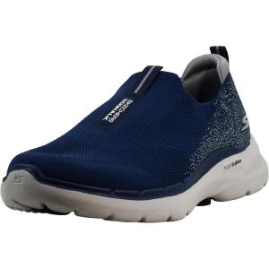 Skechers Mens Gowalk 6 – Stretch Fit Slip-on Athletic Performance Walking Shoe(Navy/Charcoal)