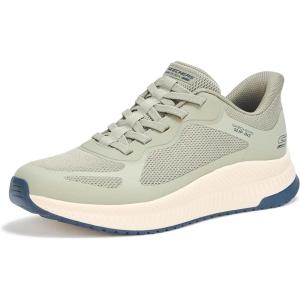 Skechers Mens Hands Free Slip-ins – Bobs Sport Squad Chaos 4(Olive)