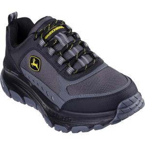 Skechers Mens John Deere D’lux Trekker Soundguard Lace Up(Black Charcoal)