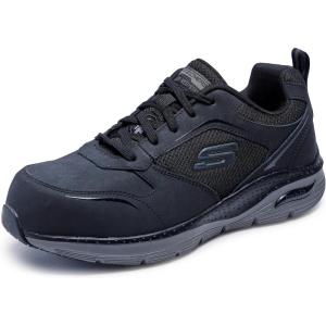 Skechers Men’s Lace Up Safety Arch Fit Sr Comp Toe(Black/Charcoal)