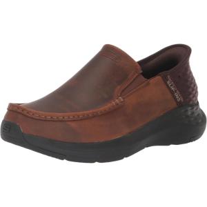 Skechers Men’s Parson Oswin Slip-in Loafers(Brown)
