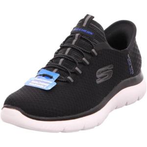 Skechers Men’s Summits Hight Range Slip-in Sneaker(Black Mesh Wht Trim)