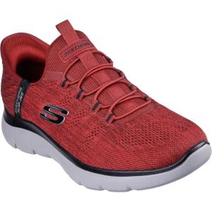 Skechers Men’s Summits Key Pace Hands Free Slip-in Shoes(Red/Black (Wide))