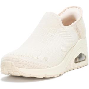 Skechers Womens A-Wedge – Crecent Hands Free Slip-ins(Off White Knit)