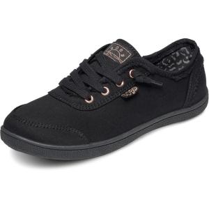 Skechers Women’s Bobs B Cute Sneaker – Memory Foam, Flexible Outsole, Lightweight Vegan Shoes(Black/Black)