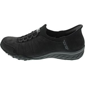 Skechers Womens Breathe Easy – Home BodySneaker(Black Microleather Knit)