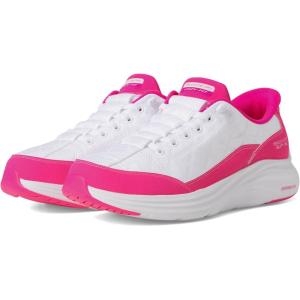 Skechers Women’s Contour Foam Hands Free Slip-Ins, White/Hot Pink, 11