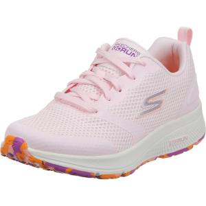 Skechers Women’s Go Run Consistent Sneaker(Pink Textile Purple Trim)