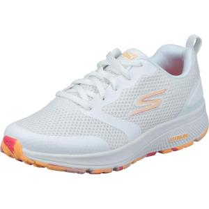 Skechers Women’s Go Run Consistent Sneaker(White Textile Orange Trim)