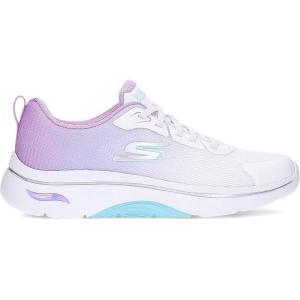 Skechers Womens Go Walk Arch Fit 2.0 Balin(White Textile Lavender Trim)