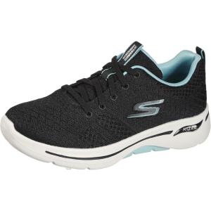 Skechers Women’s Go Walk Arch Fit Unify, Black/Aqua, 8