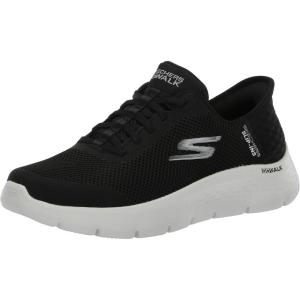 Skechers Womens Go Walk Flex Hands Free Slip-ins-Grand Entry Sneaker(Black/White)