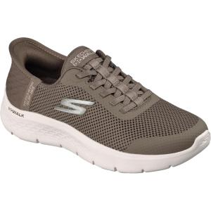Skechers Womens Go Walk Flex Hands Free Slip-ins-Grand Entry Sneaker(Brown)
