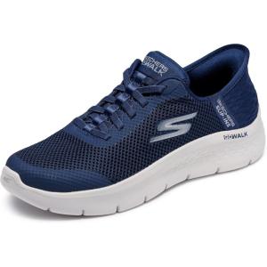 Skechers Womens Go Walk Flex Hands Free Slip-ins-Grand Entry Sneaker(Navy/White)