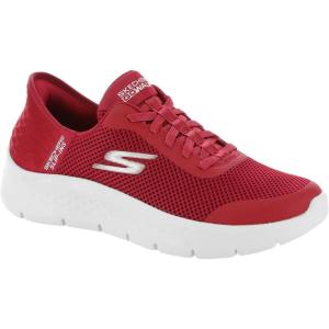 Skechers Womens Go Walk Flex Hands Free Slip-ins-Grand Entry Sneaker(Red)