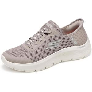 Skechers Womens Go Walk Flex Hands Free Slip-ins-Grand Entry Sneaker(Taupe)