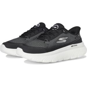 Skechers Women’s Go Walk Max Cushioning Hyper Burst Nikita Hands Free Slip-ins Sneaker(Black/White)