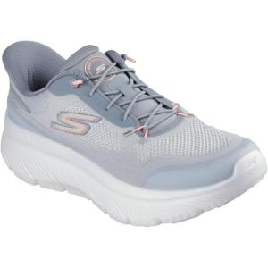 Skechers Women’s Go Walk Max Cushioning Hyper Burst Nikita Hands Free Slip-ins Sneaker(Gray/Pink)