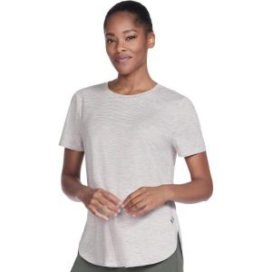Skechers Womens Godri Swift Tunic Tee(Egret/Desert Swift Stripe)