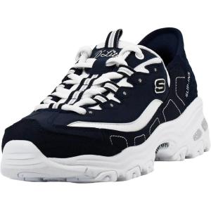 Skechers Womens Hands Free D’Lites New ClassicSneaker(Navy/White)