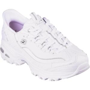 Skechers Womens Hands Free D’Lites New ClassicSneaker(White/Silver)