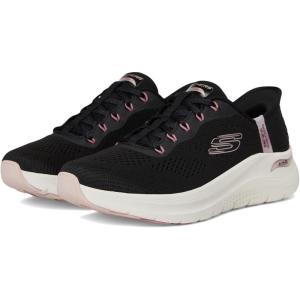 Skechers Womens Hands Free Slip-ins Arch Fit 2.0-Easy Chic(Black Rose Gold)