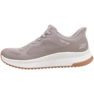 Skechers Womens Hands Free Slip-ins: Bobs Squad 4 – Staple Look(Taupe)