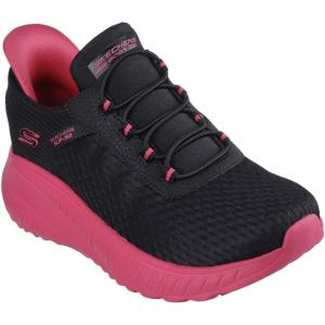 Skechers Women’s Hands Free Slip-ins Bobs Squad Chaos Sneakers(Black/Hot Pink)