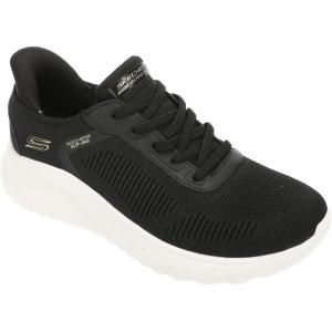 Skechers Womens Hands Free Slip-ins Bobs Squad Chaos-Current Muse(Black/White)