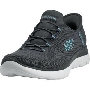 Skechers Womens Hands Free Slip-ins Summits-Classy Night(Grey/Light Blue)