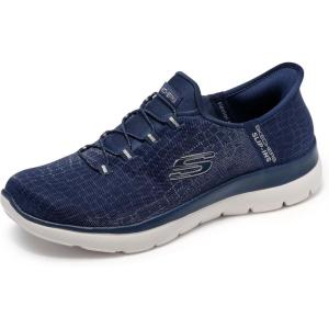 Skechers Womens Hands Free Slip-ins Summits-Classy Night(Navy/Silver)